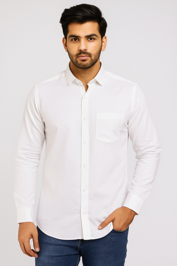 Premium White Cotton Shirt