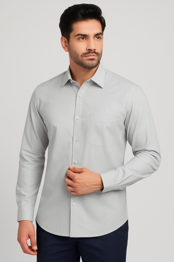 Stone Grey Cotton Shirt