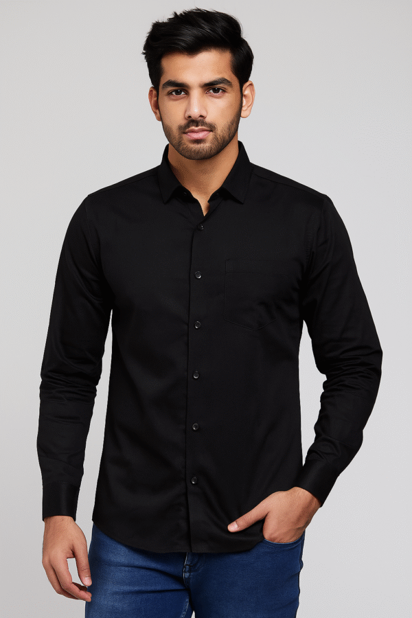 Premium Black Cotton Shirt